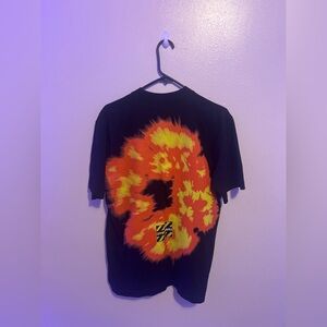 Black and Orange Short Sleeve Tee with Bold Graphic Design